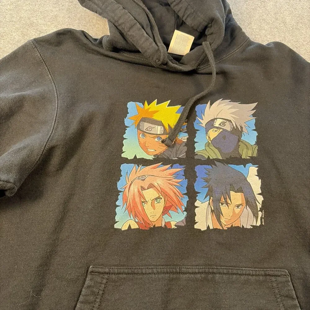 Vintage Og 2007 Naruto Shippuden Anime Bk Hoodie Sweatshirt Size M